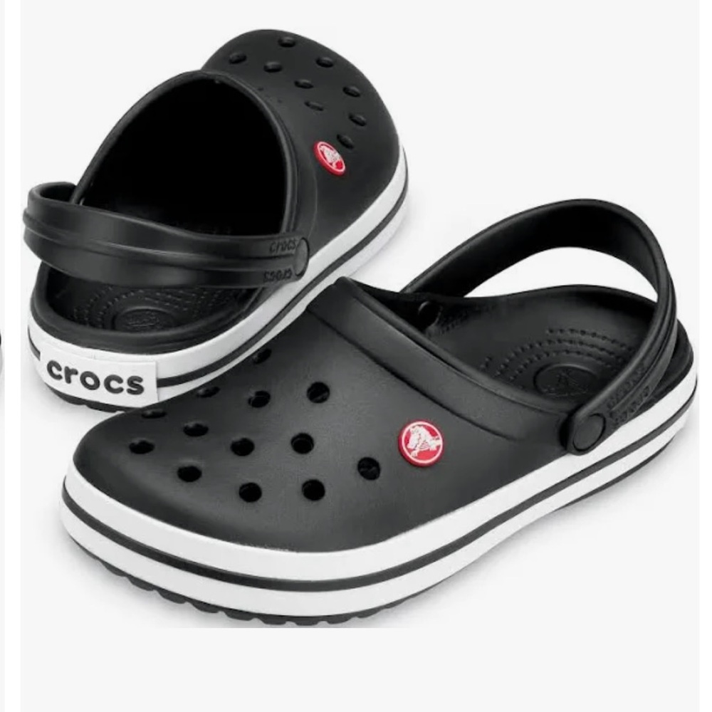 CROCS Unisex Crocband Clog Black Men’s Size 12 NWT